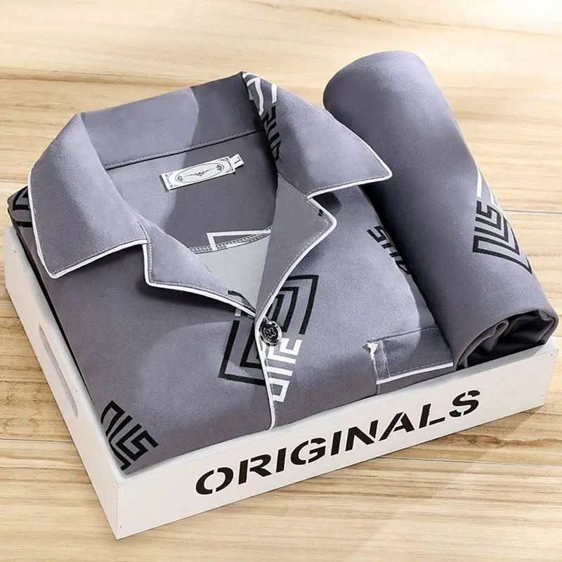Pyjama set met overhemd en knoopsluiting - Rex Jeecey