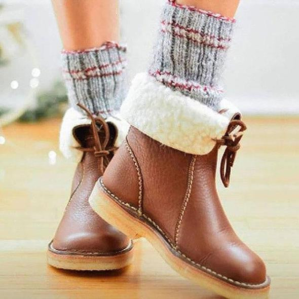Myla - Waterproof Boots With Wool Lining Qinzaro