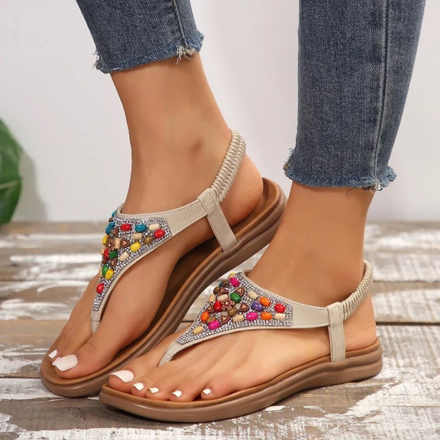 Summer Breeze - Retro Boheemse Platte Dames sandalen Qinzaro