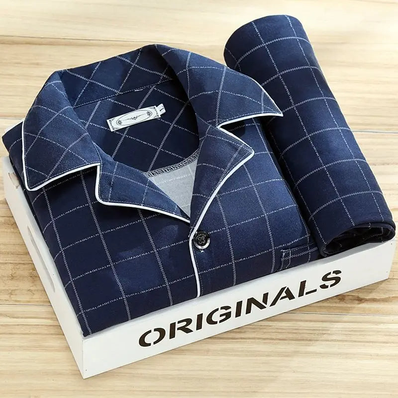 Pyjama set met overhemd en knoopsluiting - Rex Jeecey