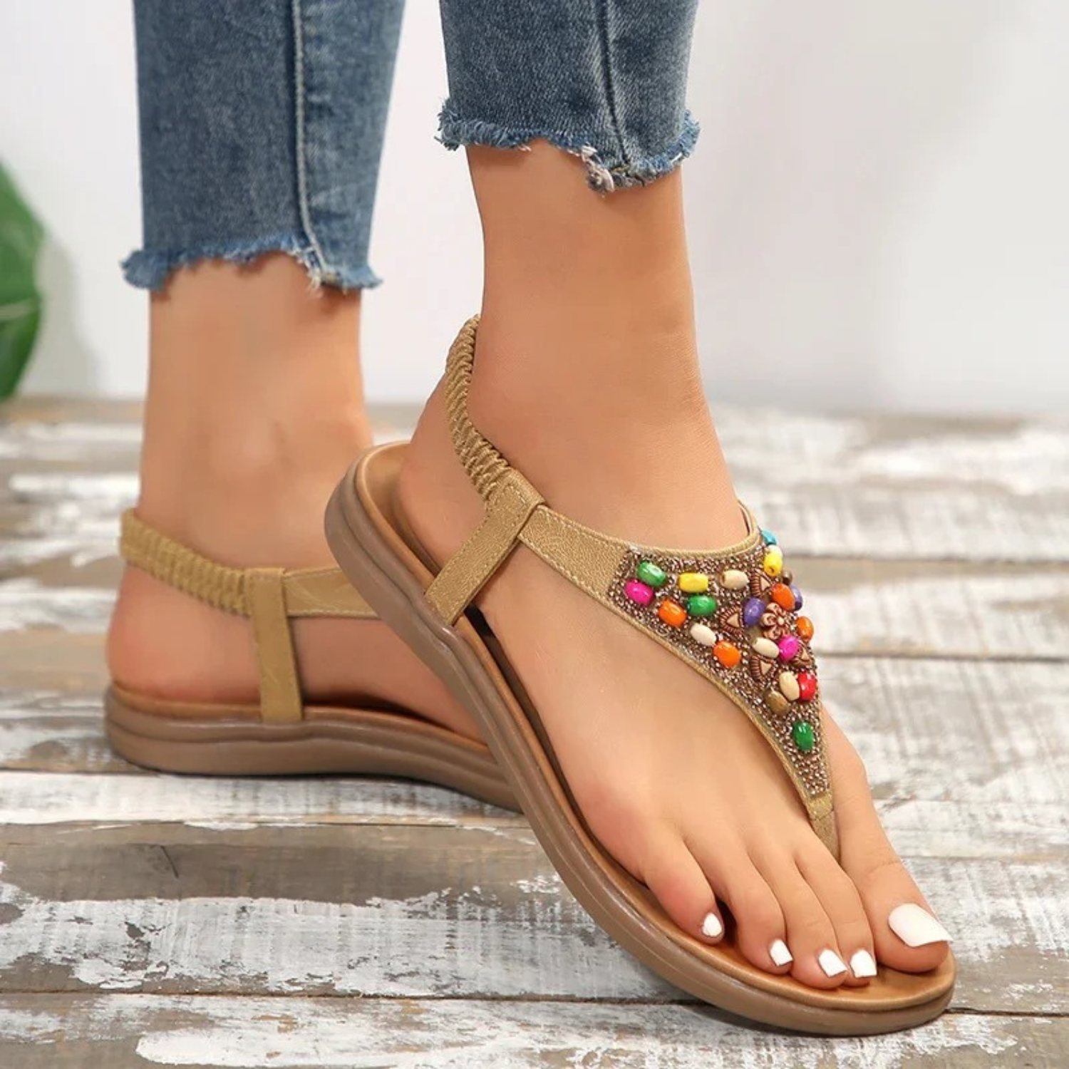 Summer Breeze - Retro Boheemse Platte Dames sandalen Qinzaro