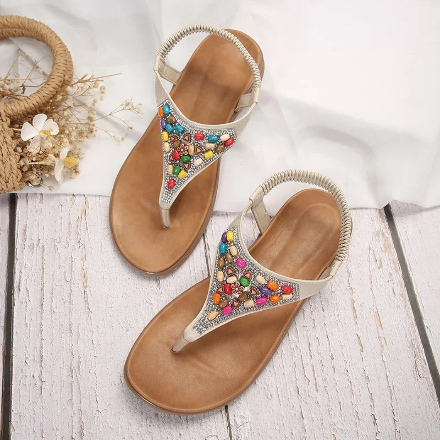 Summer Breeze - Retro Boheemse Platte Dames sandalen Qinzaro