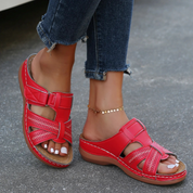 Summer Breeze - Orthopedische leren dames sandalen met open teen Qinzaro