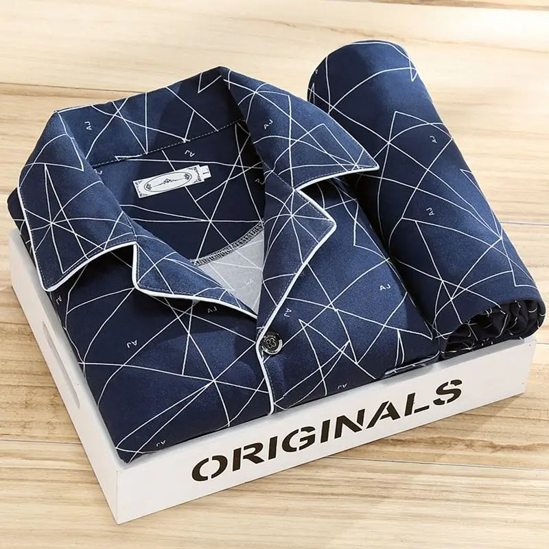 Pyjama set met overhemd en knoopsluiting - Rex Jeecey