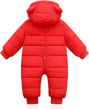 Warme en knusse baby winterromper met oortjes Jeecey