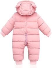 Warme en knusse baby winterromper met oortjes Jeecey