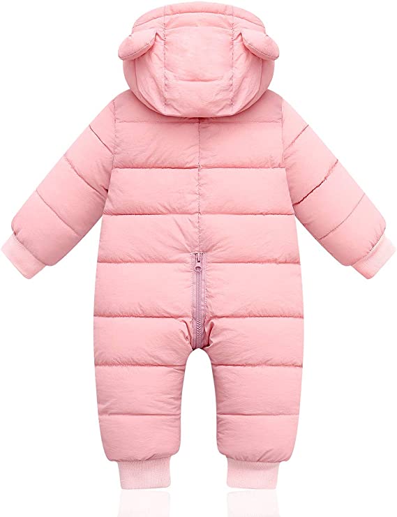 Warme en knusse baby winterromper met oortjes Jeecey