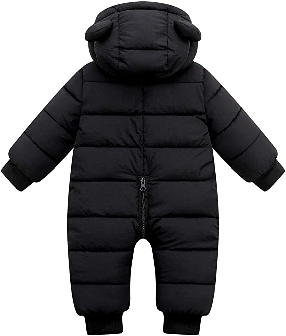 Warme en knusse baby winterromper met oortjes Jeecey