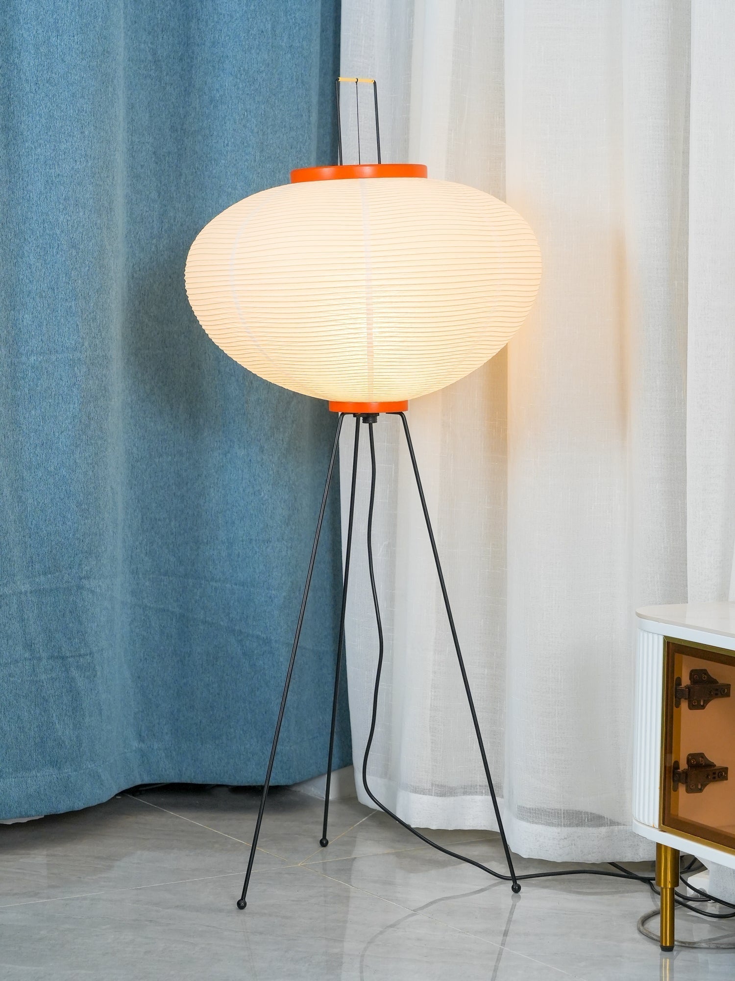 Rijstpapieren vloerlamp Jeecey