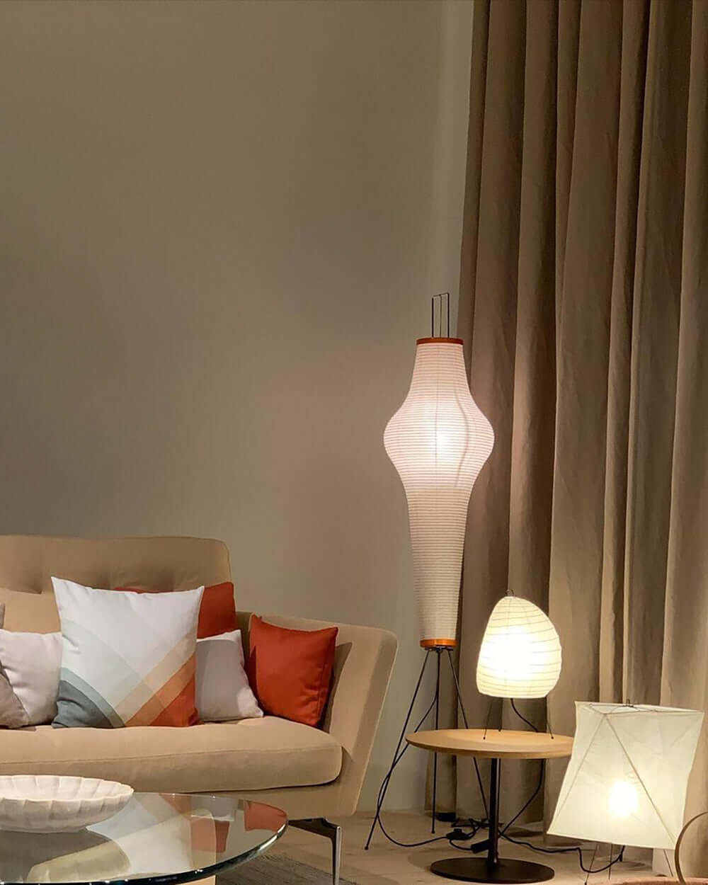 Rijstpapieren vloerlamp Jeecey