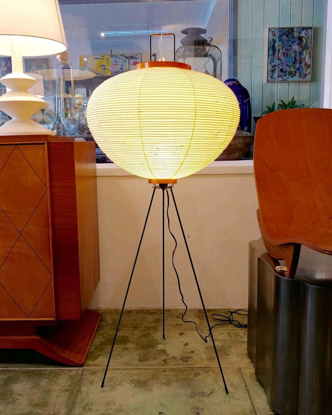 Rijstpapieren vloerlamp Jeecey