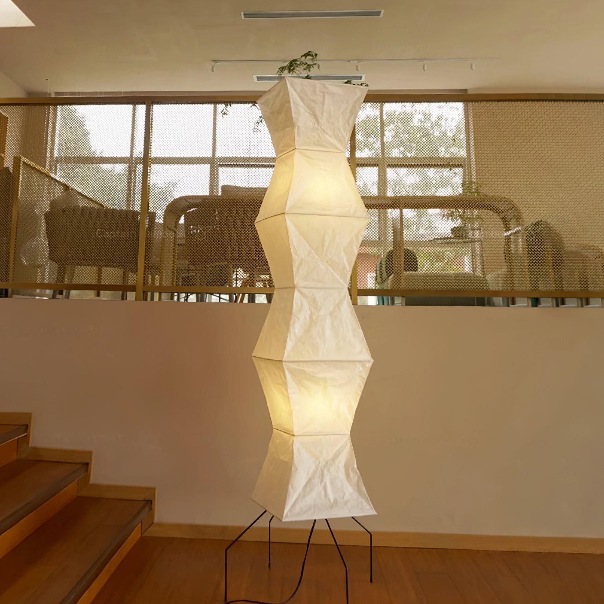 Rijstpapieren vloerlamp Jeecey