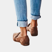 Trendy comfortabele instappers loafers suèdelook voor dames - Hollie Jeecey