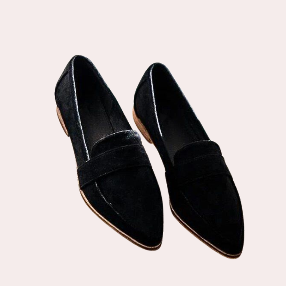 Trendy comfortabele instappers loafers suèdelook voor dames - Hollie Jeecey