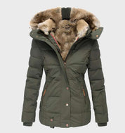 Dikke en Warme Slim Fit Winterjas met Capuchon - Midea Jeecey