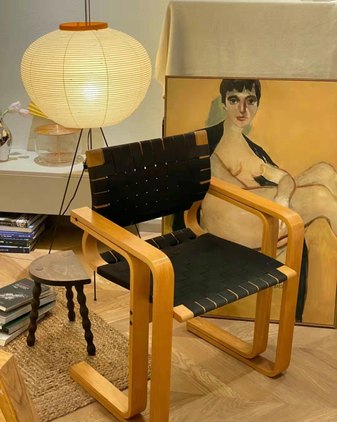 Rijstpapieren vloerlamp Jeecey