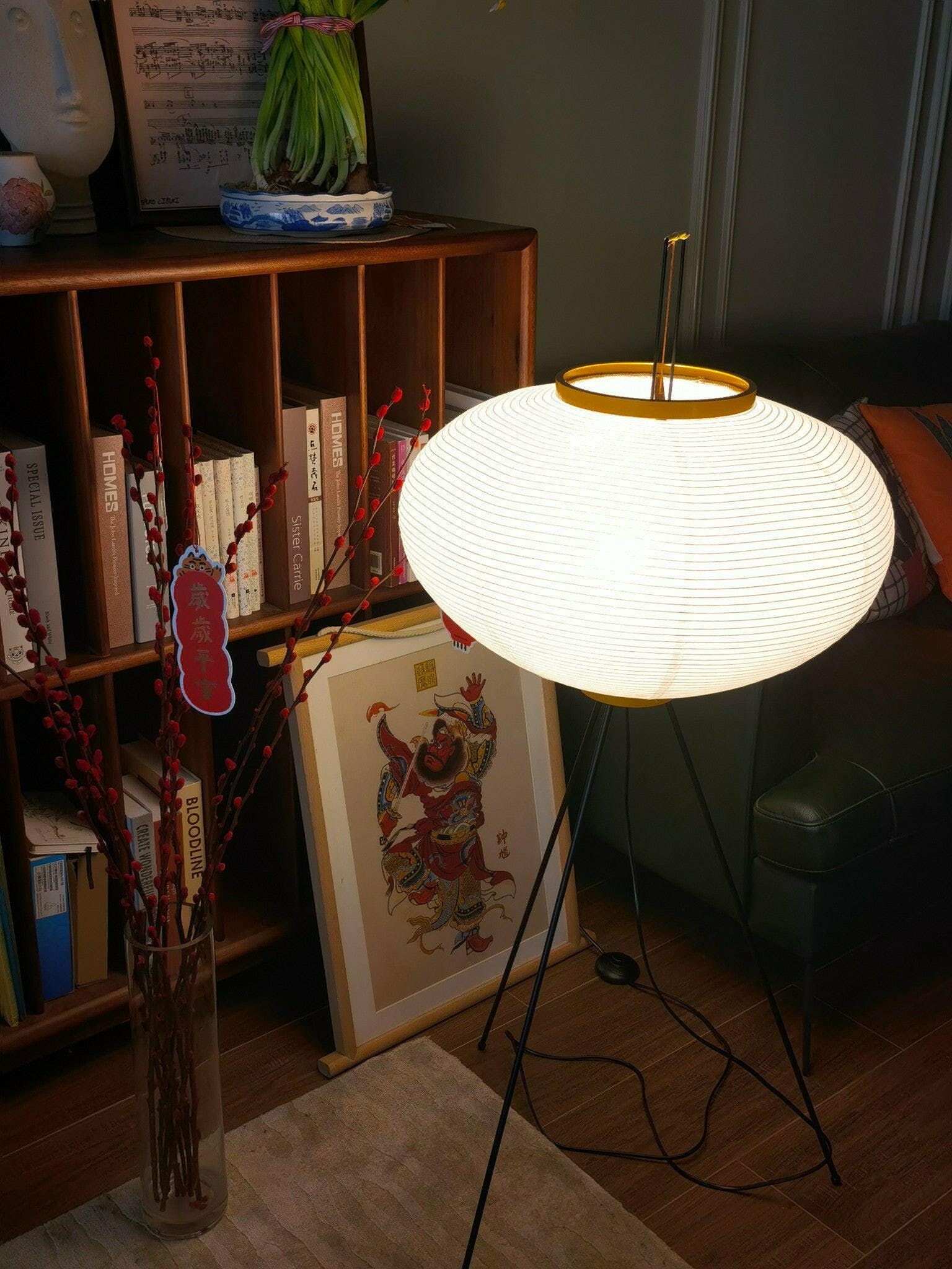 Rijstpapieren vloerlamp Jeecey