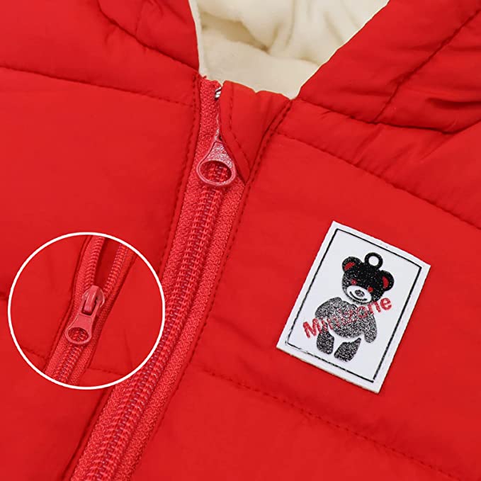 Warme en knusse baby winterromper met oortjes Jeecey