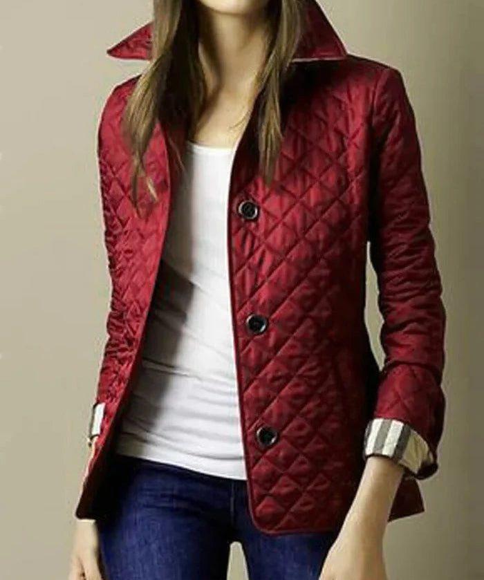 Women's High Collar Quilted Jacket Lucy-melbourne