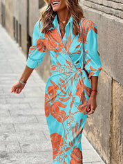 TANYA | Chic Summer Dress Orange Pink Qinzaro