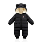 Warme en knusse baby winterromper met oortjes Jeecey