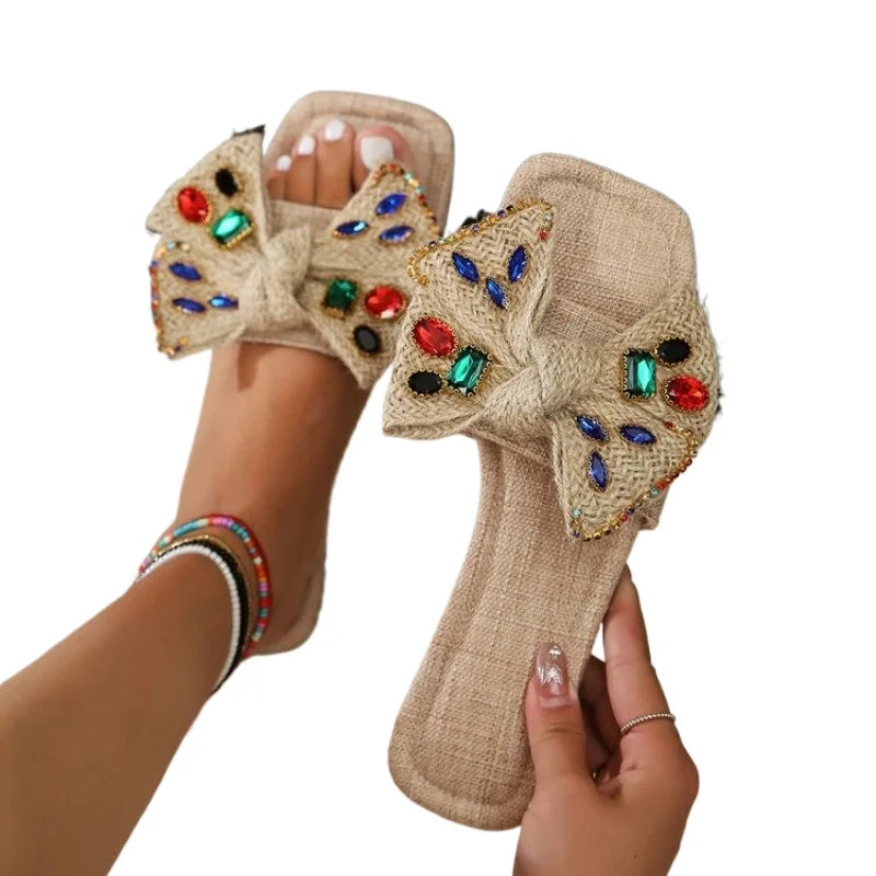 Lena - Zomer Strik Sandalen Qinzaro