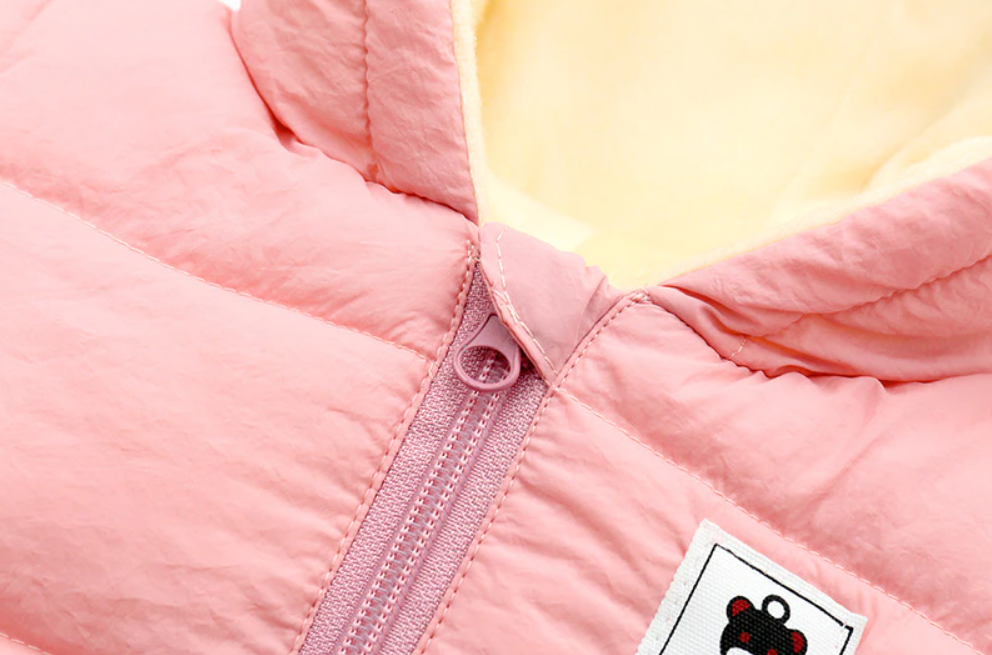 Warme en knusse baby winterromper met oortjes Jeecey