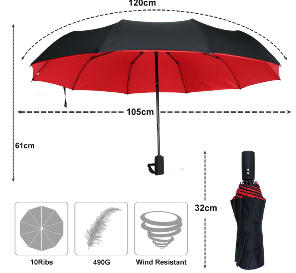 Windbestendige Stormparaplu Jeecey
