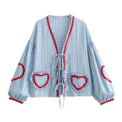Vintage Heart Pocket Blouse women Lucy-melbourne