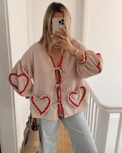 Vintage Heart Pocket Blouse women Lucy-melbourne