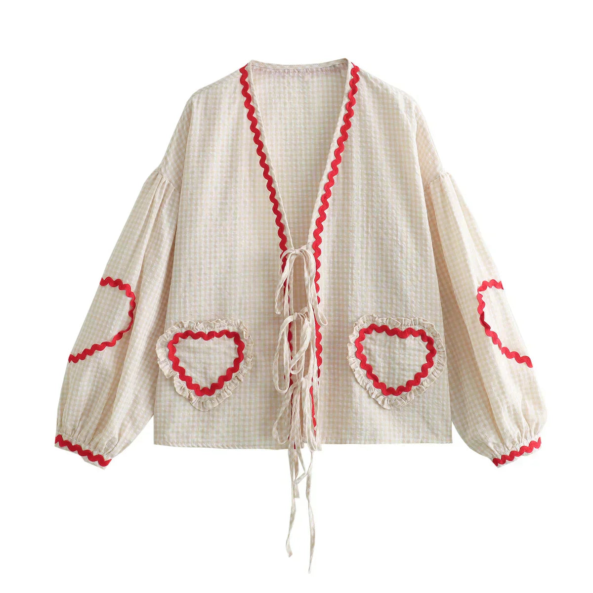 Vintage Heart Pocket Blouse women Lucy-melbourne
