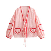 Vintage Heart Pocket Blouse women Lucy-melbourne