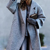 Trendy oversized lange winterjas voor dames - Dana Jeecey